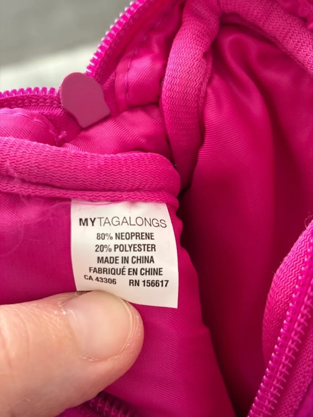 MYTAGALONGS Hot Pink Mini Convertible Crossbody Neoprene Bag NWT
